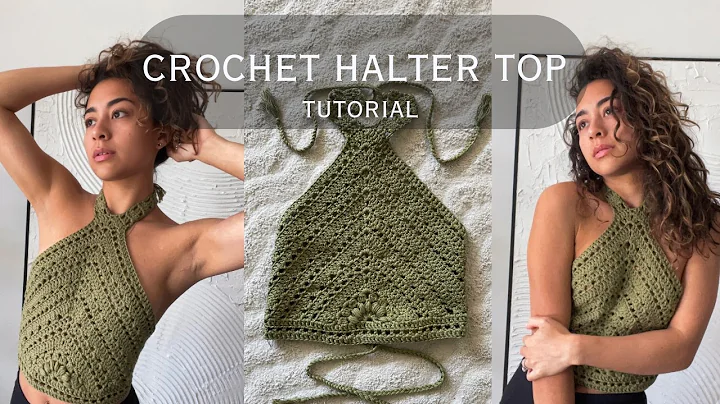 CROCHET Halter top TUTORIAL / easy crochet top / Summer crochet crop / for beginners