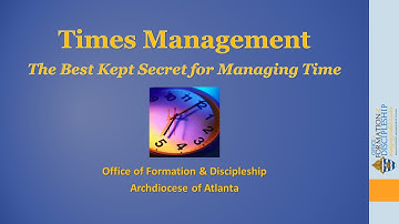 Time Management—The Best Kept Secret for Managing Time