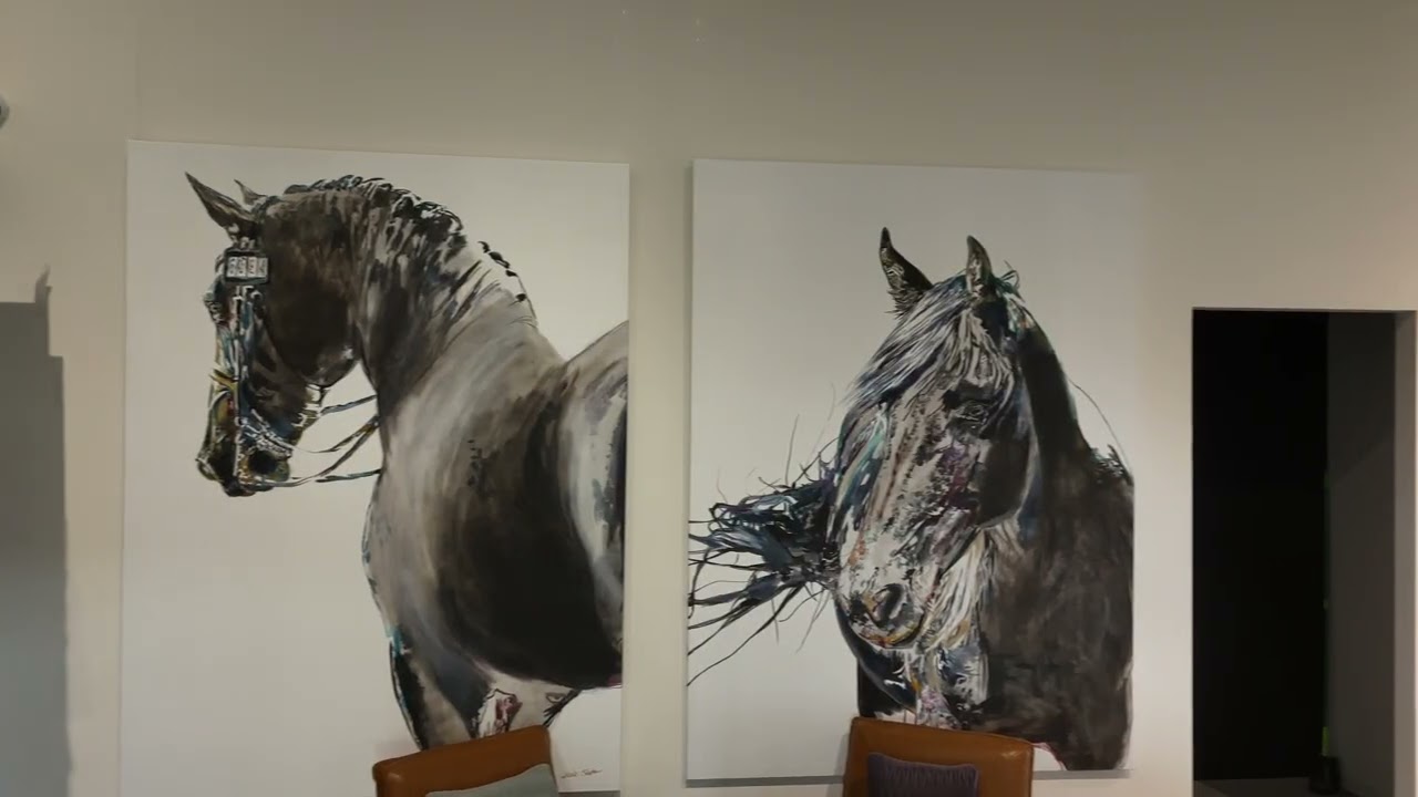 Through the gallery, showing the scale of the work