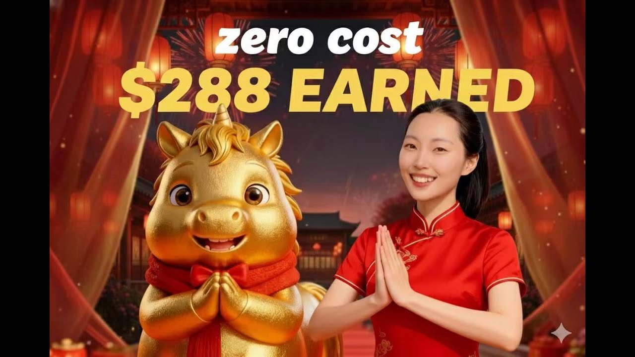 My First Money in 2026 - using AI to make  Chinese New Year Corporate Video $288 earned