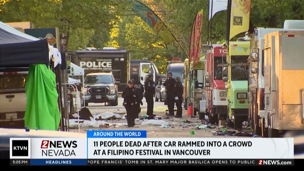 11 killed as a vehicle plows into a Filipino street festival in ...