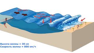 Как образуются цунами / землетрясение