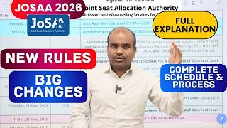JoSAA 2026 | ✅Know the Entire Counselling Process Accurately | FULL Explanation