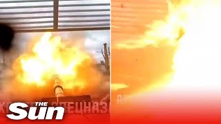 Russian tank takes DIRECT HIT from Ukrainian forces in POV footage
