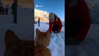 Cat’s Alpine Adventure❄️|猫の首輪カメラで見るスイスの絶景🇨🇭