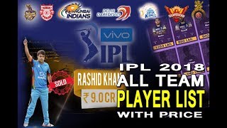 IPL 2018 player list with price | IPL 2018 Player List | IPL 2018 Player Sold Price List screenshot 5