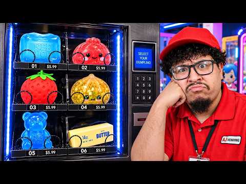 I Got a JOB at the Viral Squishy Vending Machine!