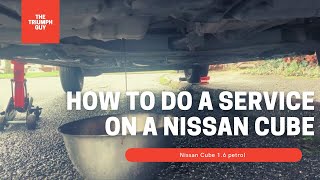 Basic service - Nissan Cube! You can do at home! Oil filter, Oil Change, Air Filter and Tips!
