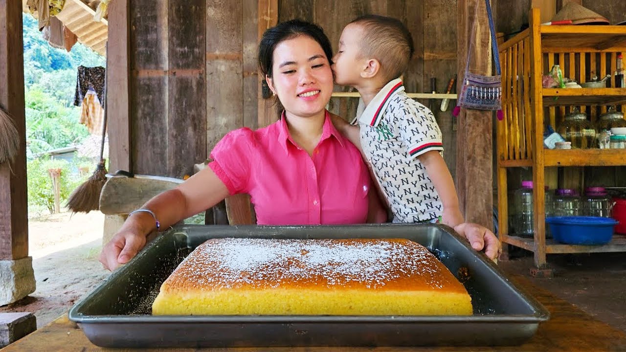 Make Sponge Cake for Son - Sponge Cake Recipe | Trieu Thi Thuy