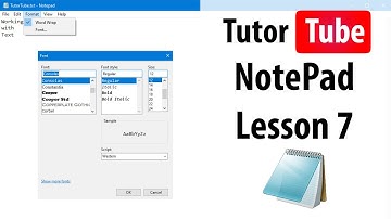 Notepad Tutorial - Lesson 7 - Page Setup and Print