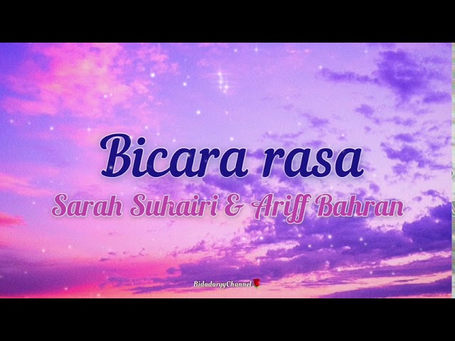 Bicara Rasa - Sarah Suhairi & Ariff Bahran class=