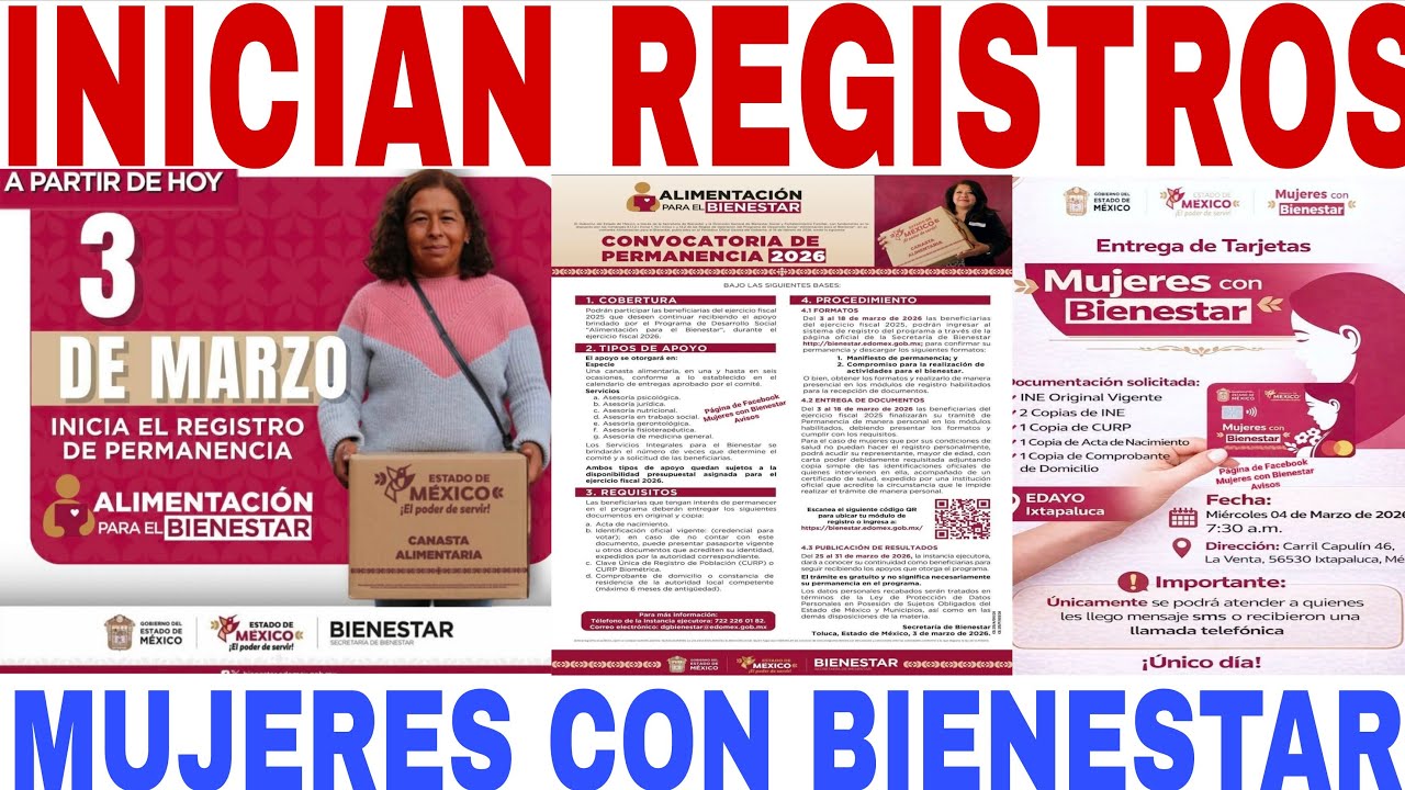 REGISTROS MUJERES CON BIENESTAR DE 18-64  ALIMENTACIÓN PARA EL BIENESTAR $2500 SIGUEN PAGOS  HOY