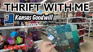 We Found So Many Nice Things! Goodwill & Savers Thrift With Me! Vintage Quilts Brass Wood & Metal!