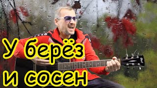 Спел от души "У БЕРЕЗ И СОСЕН" под гитару