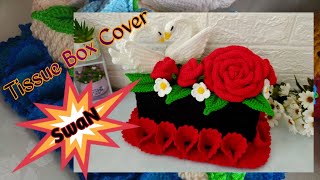 Crochet Tissue Box Cover Patern Swan ~ Sarung Kotak Tisu Bentuk Swan