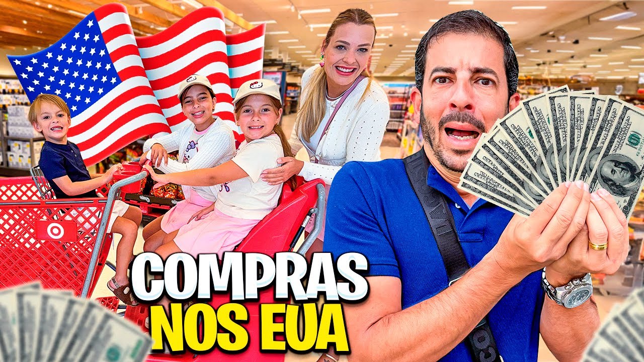PRIMEIRO DIA DE COMPRAS NO SUPERMERCADO NOS ESTADOS UNIDOS *Ele chorou