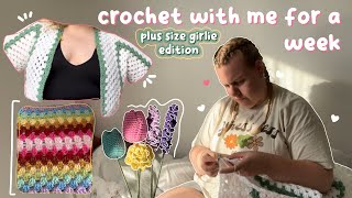 crochet for a week with me!! (plus size edition) | crochet vlog