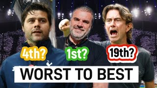 Every Spurs Manager RANKED From WORST To BEST (Premier League Era)