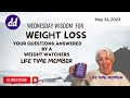 Wednesday Wisdom for Weight Loss | Your Questions Answered by A Weight Watchers Lifetime Member  Me