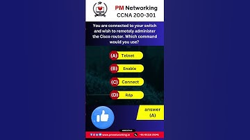 CCNA Exam Question with Answer #ccna #ccnp #network engineer #pmnetworking