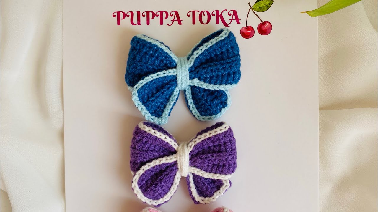 O kadar KOLAY bir model ki inanamayacaksınız🎀 #crochet #knittig #örgütoka #fiyonk #hairclips