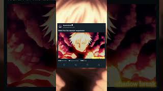 Gojo uses domain expansion #anime #shadowbreak #jujutsukaisen