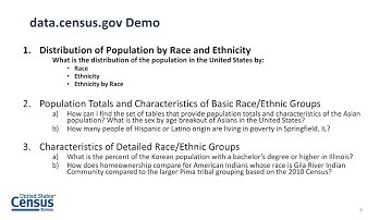 Using data census gov to Explore Race & Ethnicity Data