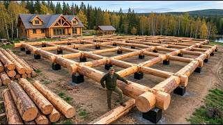 This man is building an incredible log house that has shocked even the engineers!
