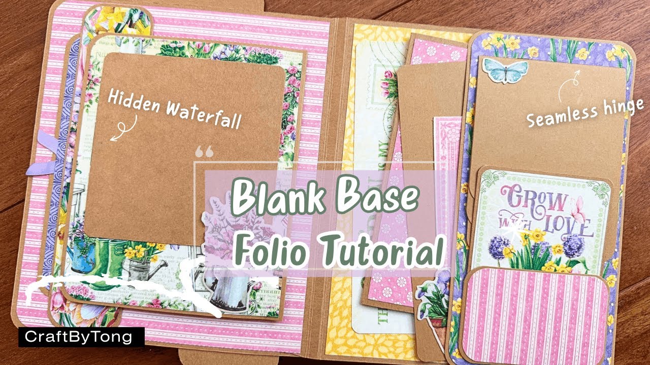 Blank Folio Base Tutorial No Chipboard, Quick & Easy Album - YouTube
