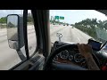 POV Truck Driving Through The East Coast