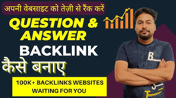 How to Create Backlinks by Question and Answer Submission | Backlinks Course 2023| SEO Tutorial| #46