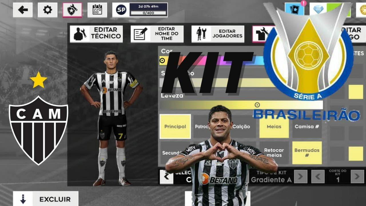kit de uniforme do atlético mineiro para dream league soccer