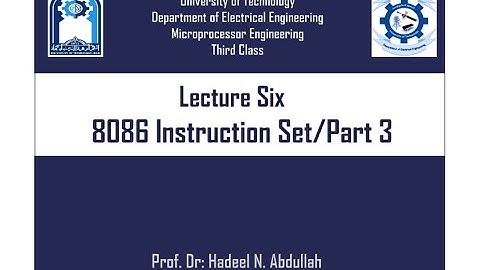 Lecture 6 Microprocessor Eng Hadeel Nasrat