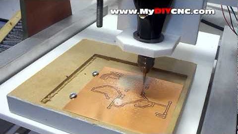 MyDIYCNC PCB milling with new spindle.mpg