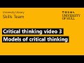 Models of critical thinking [Critical thinking 3]