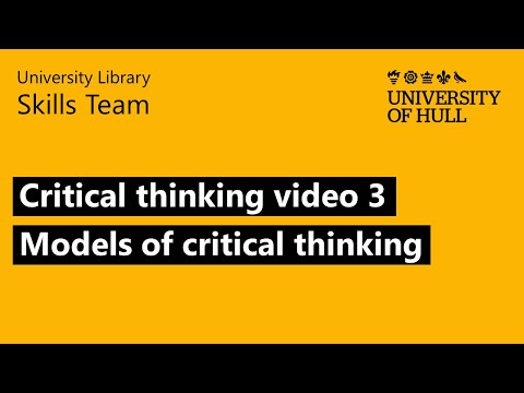 Models of critical thinking [Critical thinking 3] - YouTube
