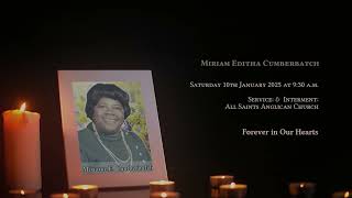 In Loving Memory of Miriam Editha Cumberbatch - Obituary
