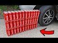 EXPERIMENT: CAR vs 100 COCA COLA Cans