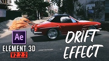 Car drift effect by Element 3D