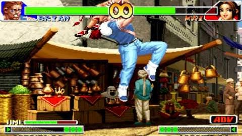The King of Fighters 98 Brian Battler, a little bit combo practise on PC keyboard (just fun play)