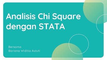 Tutorial STATA - Analisis Chi Square