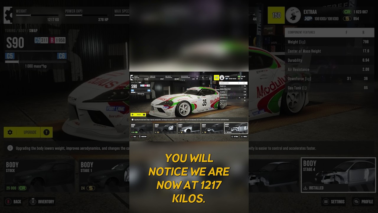 Ошибка снижения веса в CarX Street!