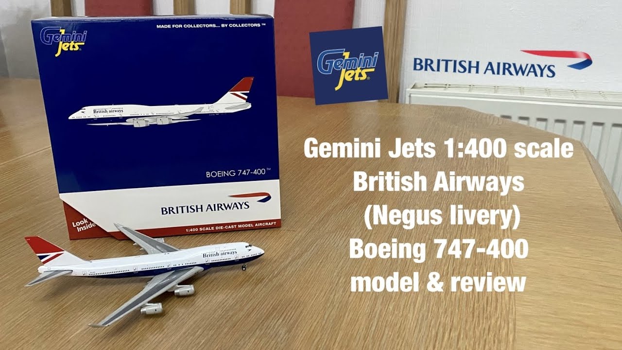 Gemini Jets 1:400 scale British Airways (Negus livery) Boeing 747