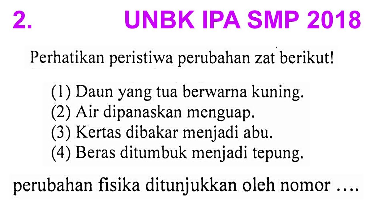 Soal Perubahan Fisika Dan Kimia Guru Galeri