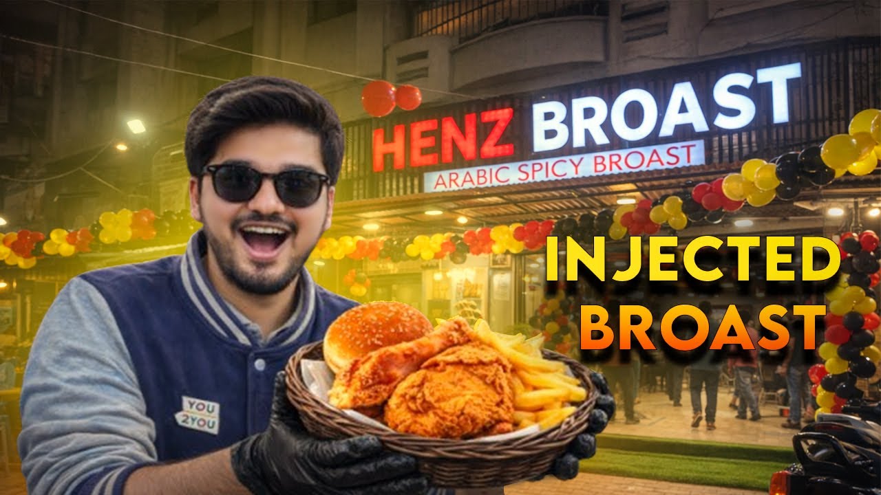 Henz Brost I Tried Al Baik Style Injected Broast in Karachi 😱 | Henz Broast New ...