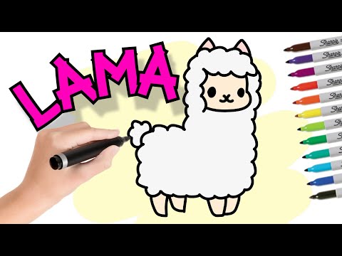 How to draw a LAMA easy step by step | Llama drawing | Animal drawing