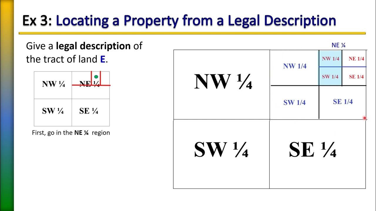 Legal Description, Real Estate Test Prep, Example 3 YouTube