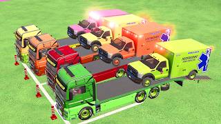 Replay - TRANSPORTING TRUCKS, FIRE ENGINE, TANK & CONSTRUCTION VEHICLES WITH TRUCKS! - FS 22