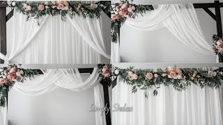 How to Drape Fabric on a Bridal Arch || Quick and Easy