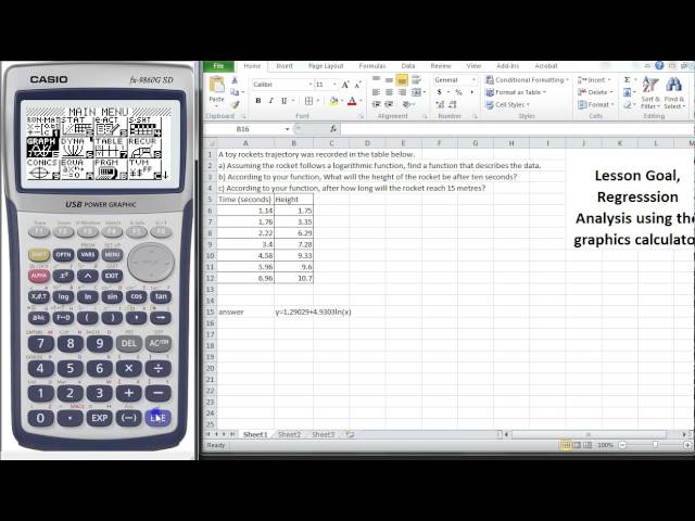 Logarithmic Functions 4   Regression analysis